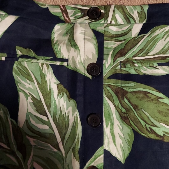 Ann Taylor Fully Lined Tree Pattern Blue Green Pencil Skirt Size 10 NWOT - Picture 3 of 5